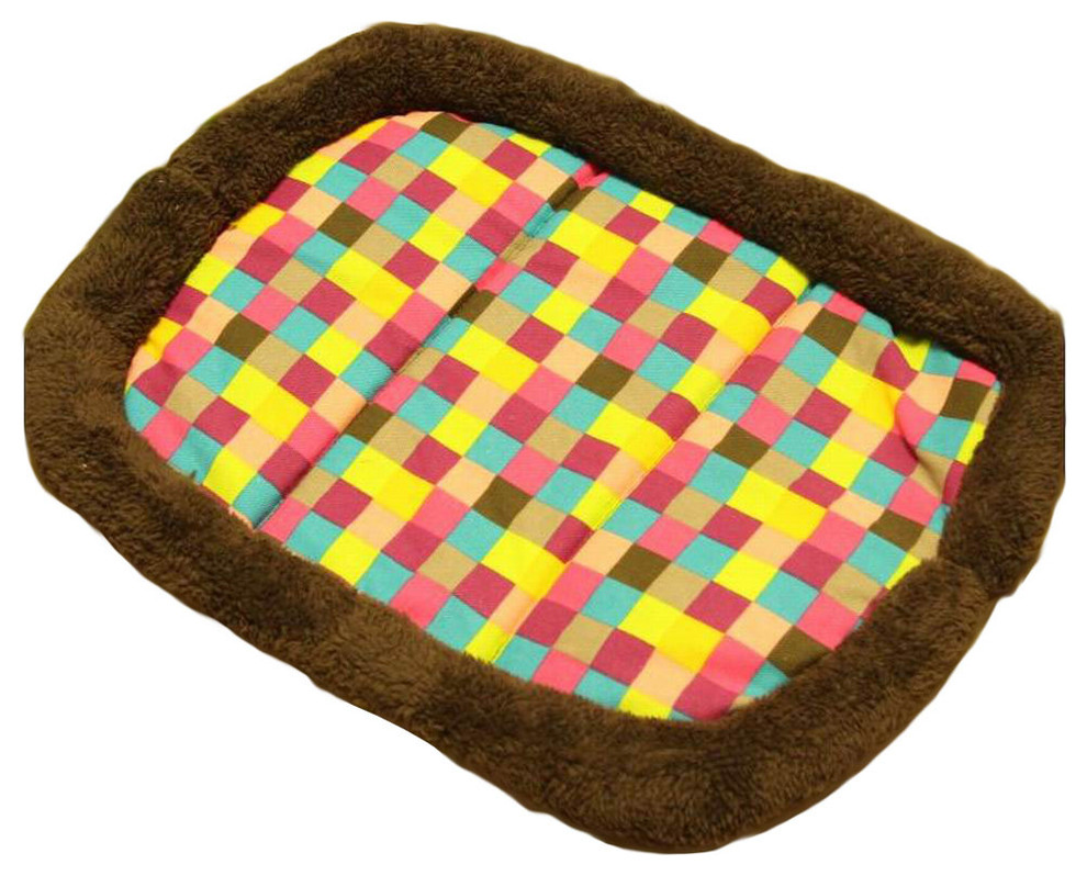 Plaid Soft Pet Beds Pet Mat Pet Crate Pads Cozy Beds