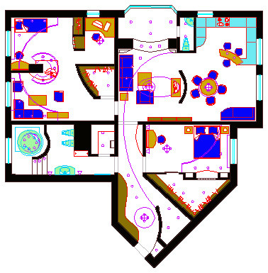 План перепланировки квартиры площадью 160 кв.м.