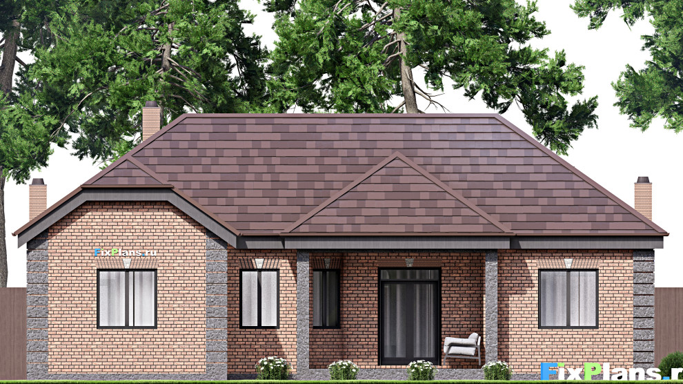 Проект одноэтажного дома 15х21м S183м2 F-16802