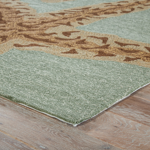 Jaipur Living Sea Star Indoor Outdoor Animal Blue Brown Area Rug 5 X7 6