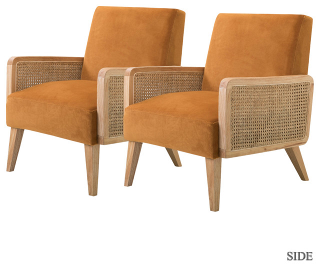 cane rattan accent chair