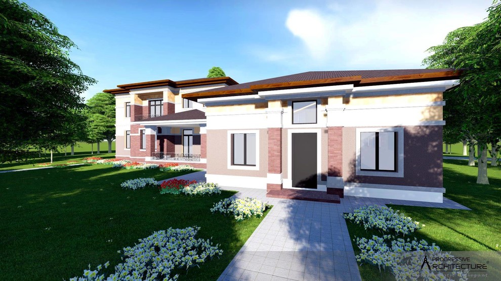 Комфортабельный двухэтажный дом с горажом