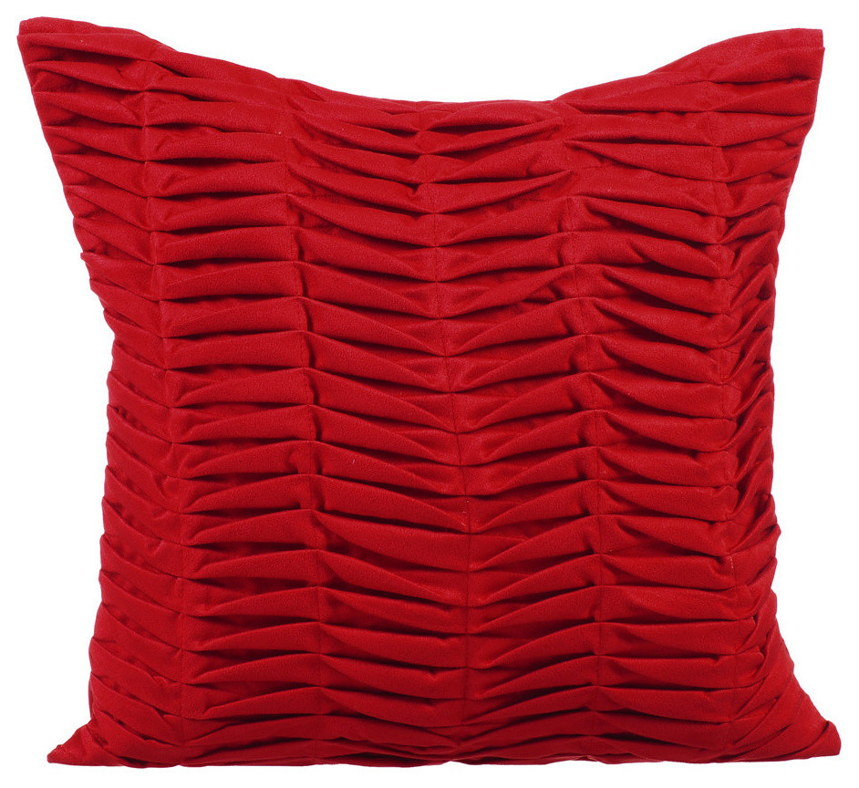 red textured throw pillows