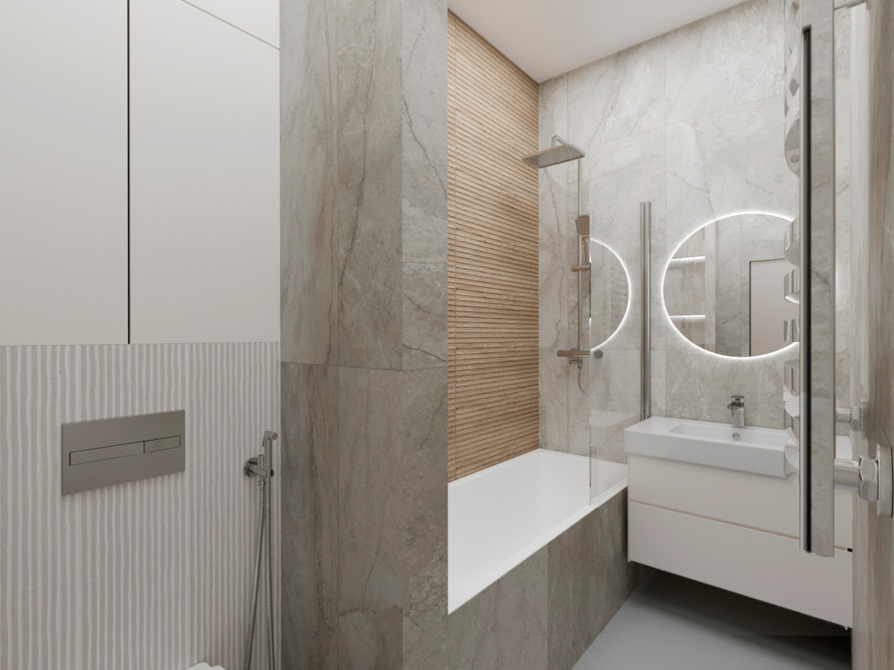 "Расправив крылья". Дизайн 3х - комнатной квартиры в стиле минимализм.