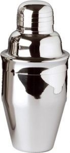 8 Ounce Stainless Steel Cocktail Shaker Set with Smooth Chrome Design