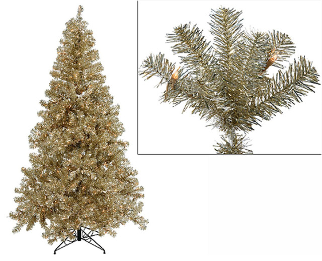 7 pre lit chagne artificial tinsel christmas tree 7 pre lit chagne artificial tinsel christmas tree