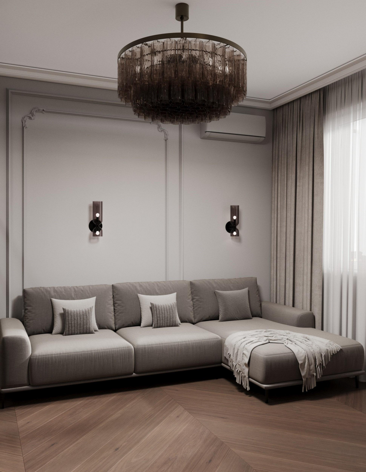 Квартира 90м2 в Краснодаре в стиле неоклассика