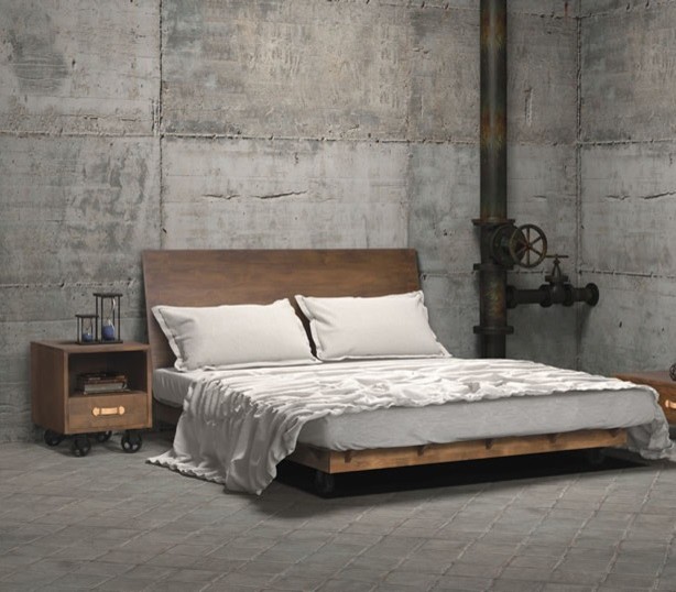 Dutch Queen Platform Bed Frame industrial-bedroom