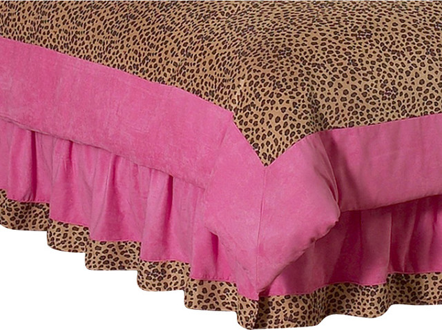 Pink Cheetah Queen Bed Skirt