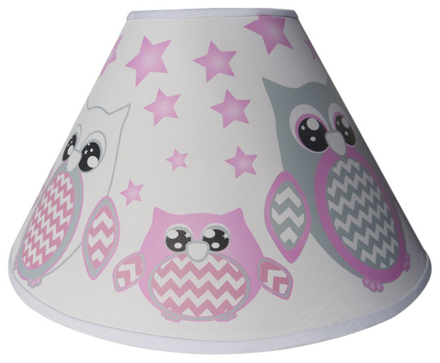 Pink Owl Lamp Shade Children S Nursery Room Decor Contemporary Pink Owl Lamp Shade Children S Nursery Room Decor Contemporary Shades By Presto Chango Inc