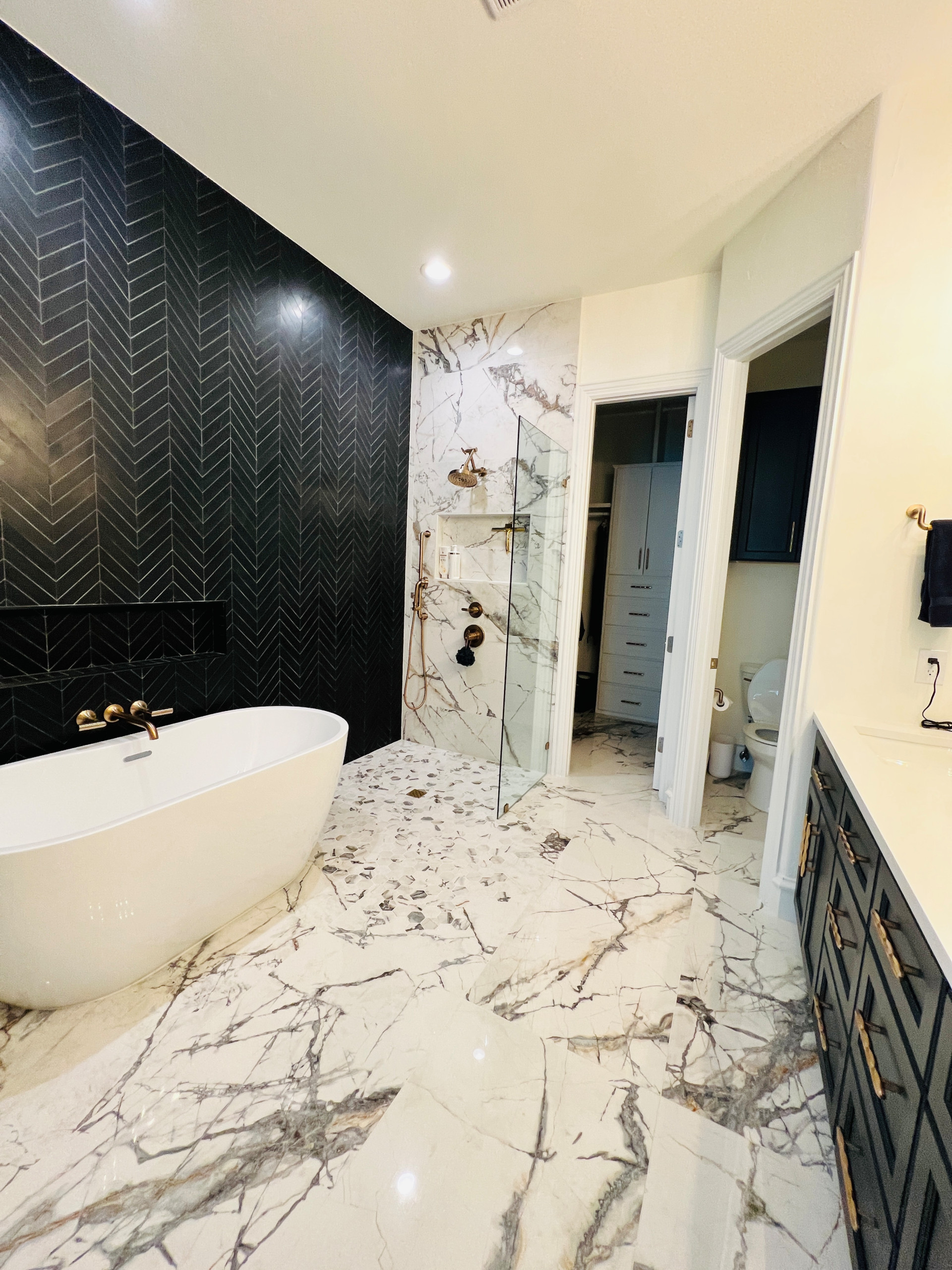 On the glam side Master Bath