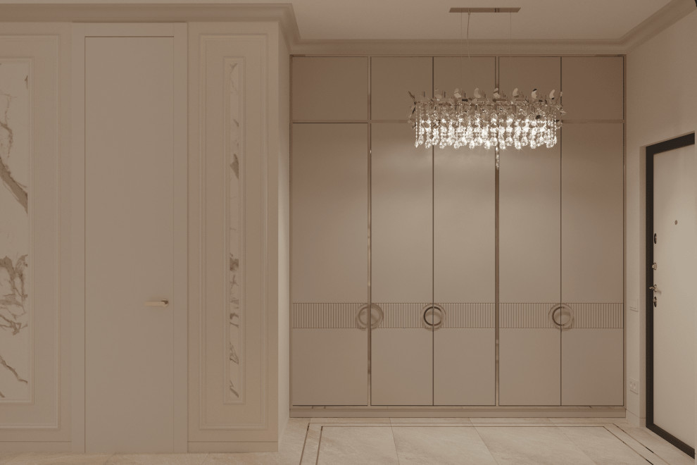 Просторная квартира в нежных оттенках со стильными элементами декора