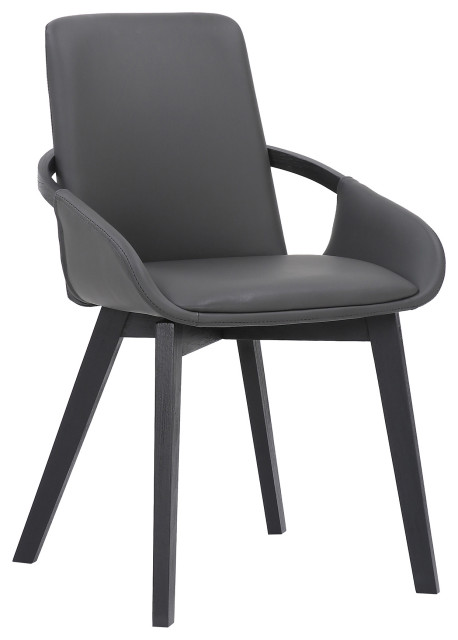 Greisen Modern Wood Dining Room Chair, Gray