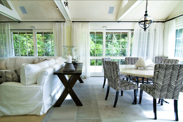Poolhouse transitional-living-room