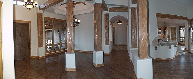 Example of a mountain style dining room design in Phoenix