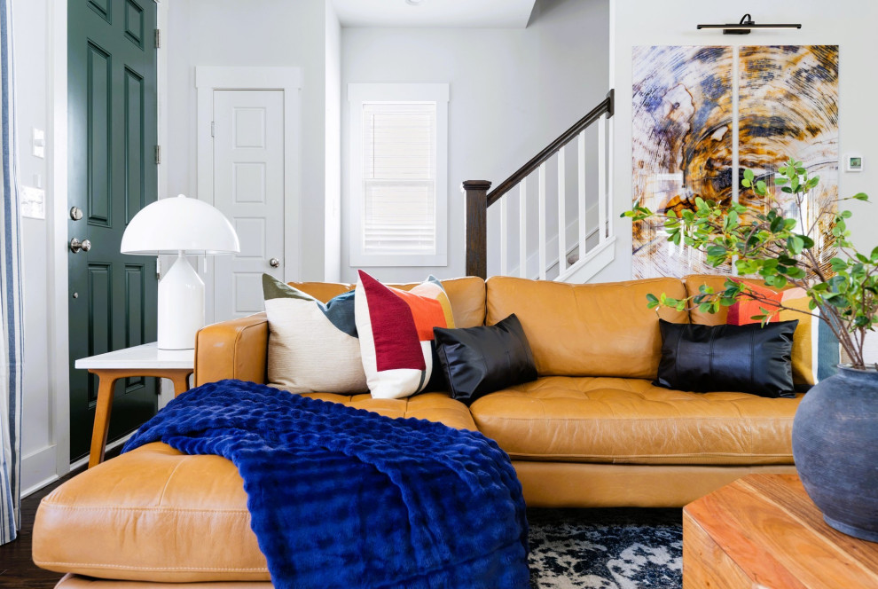 Eclectic Midcentury Living Room & Dining Area – Hillsborough, NC