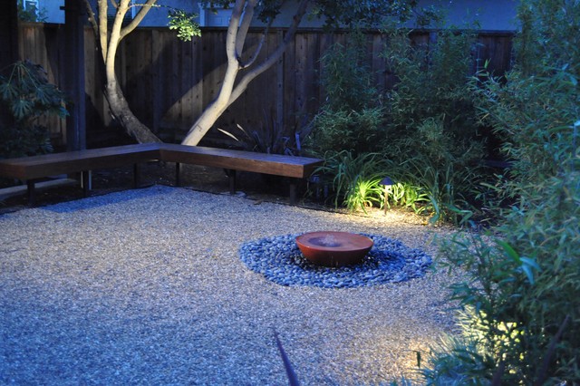 gravel courtyard