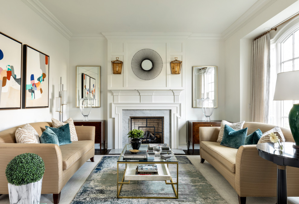 Inspiration for a classic living room in New York.