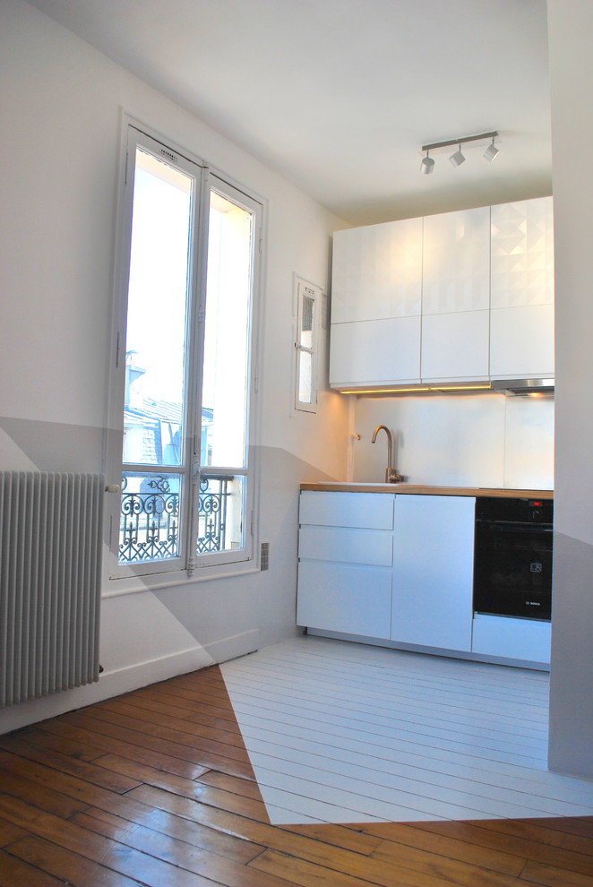 Fresque murale dans la cuisine, Paris.