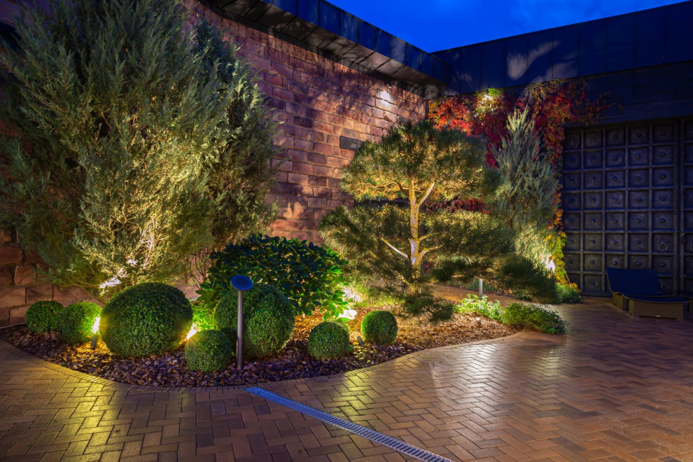 Ландшафтное и фасадное освещение г. Крайск, Беларусь