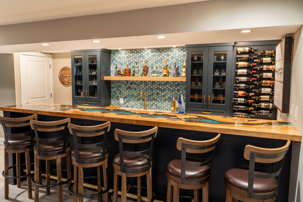 Coastal inspired Basement Bar