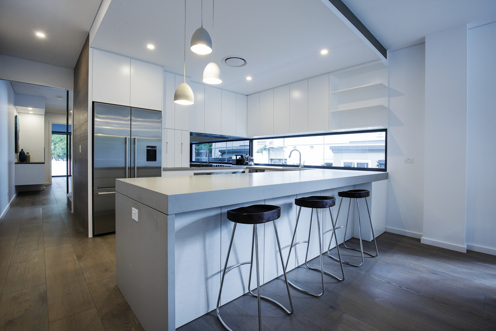 Photo of a large modern u-shaped kitchen in Sydney.
