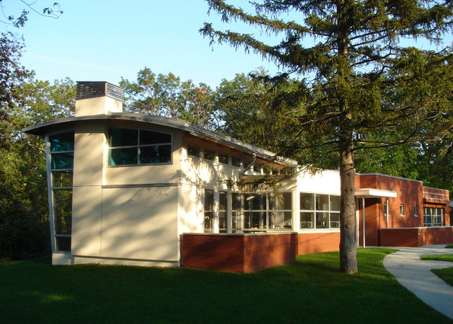 Private Residence, Long Beach, Indiana trendy-hus-og-facade