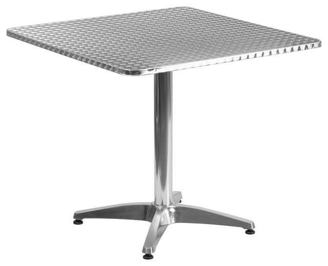 MFO 31.5'' Square Aluminum Indoor-Outdoor Table with Base