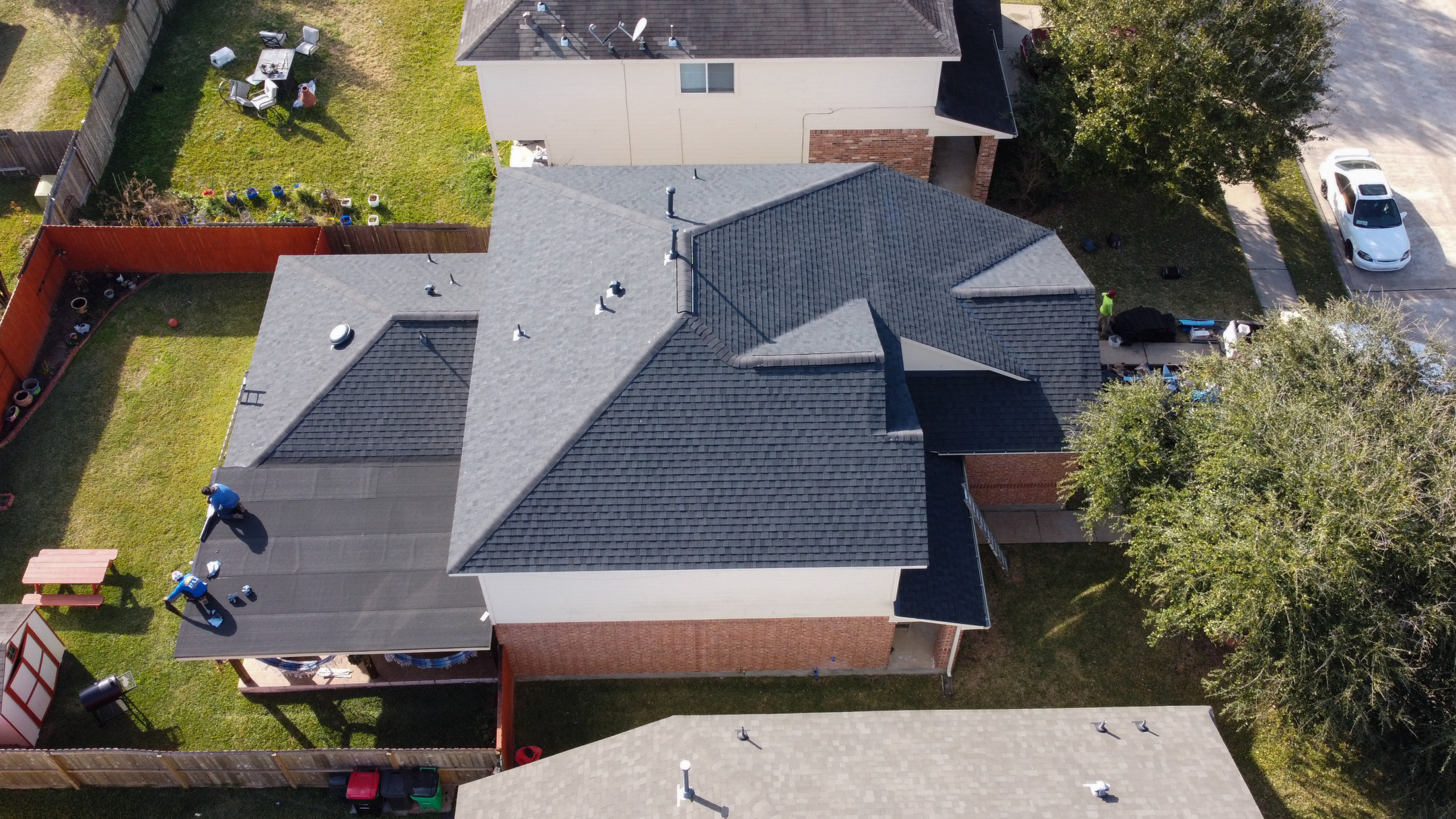 Storm Re-roof with flat roof