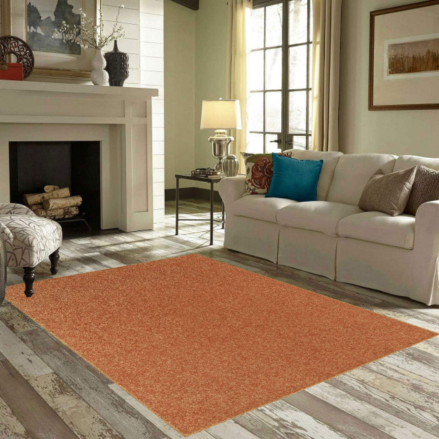 Home Queen Solid Color Area Rugs, 6' x 9' Oval Contemporary Area Rugs by Furnishmyplace