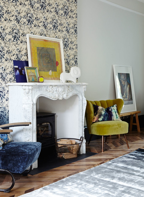 East London Villa modern-living-room