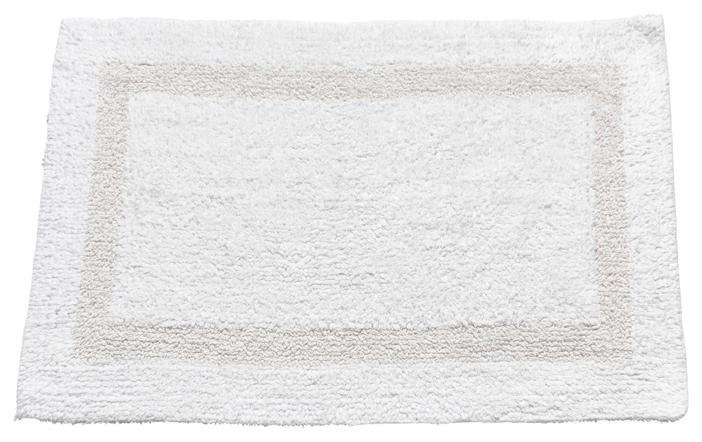 Reversible Cotton Bath Mat, Large - Contemporary - Bath Mats - by ...
