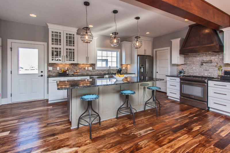 Transitional kitchen photo in Cedar Rapids
