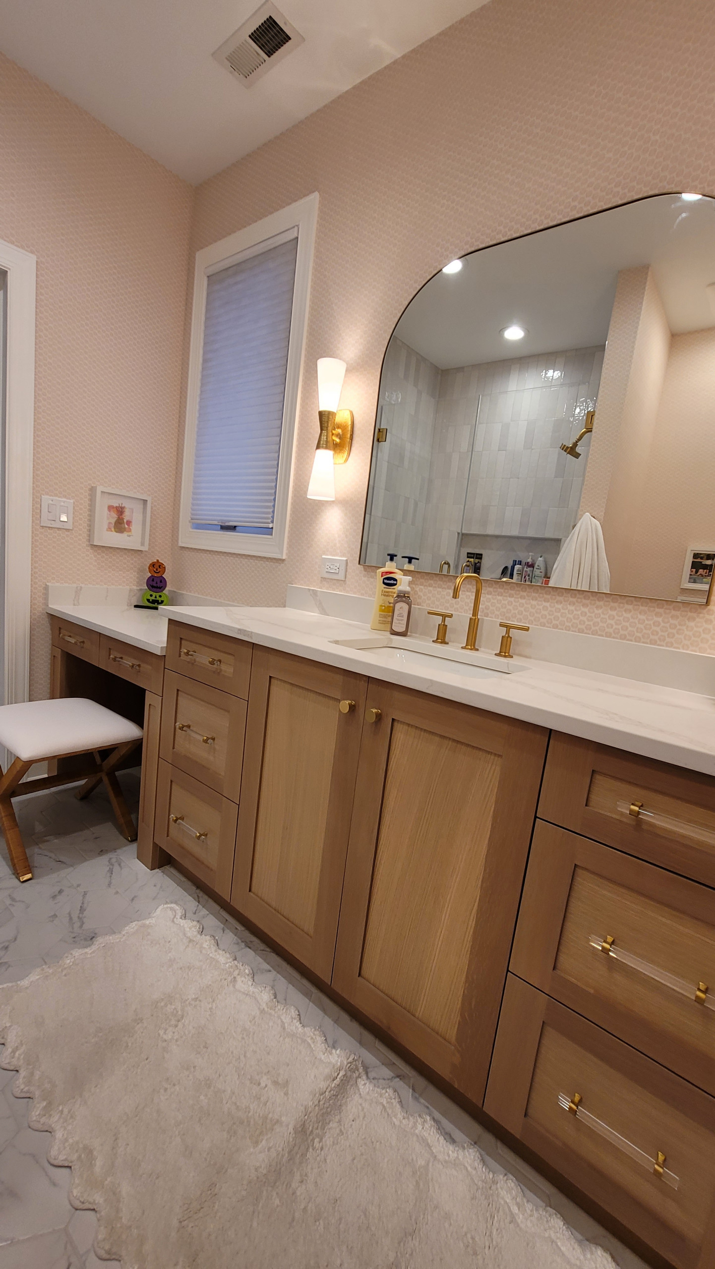 custom vanities white oak