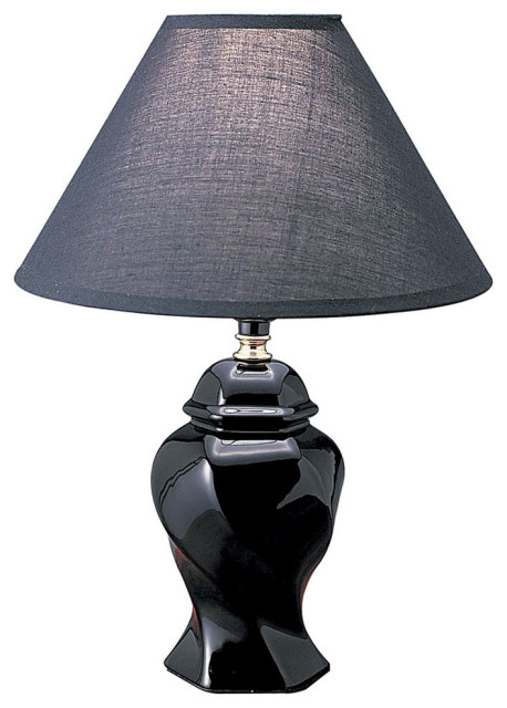 Ceramic Table Lamp, Black