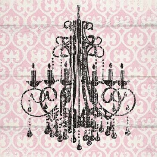 Pink Pattern Chandelier I Print Contemporary Prints And Posters By Posterazzi Houzz Pink Pattern Chandelier I Print, Pink Chandelier Wall Art