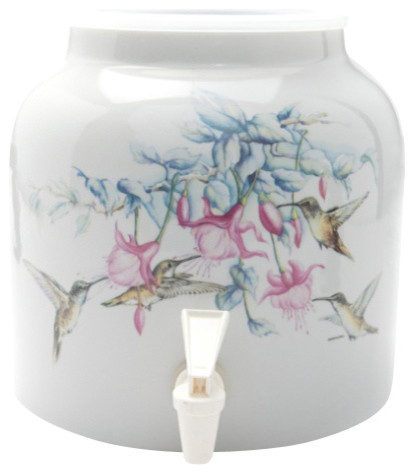 Goldwell Designs Happy Hummingbirds Design Water Dispenser Crock