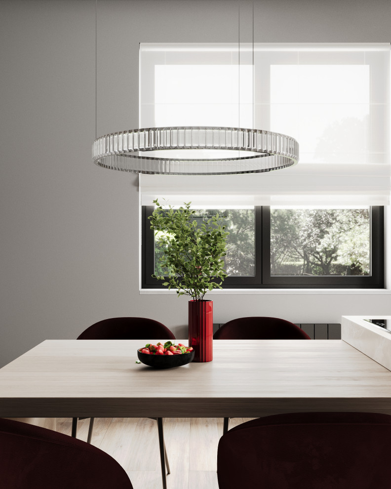 Стильный дом с красными акцентами