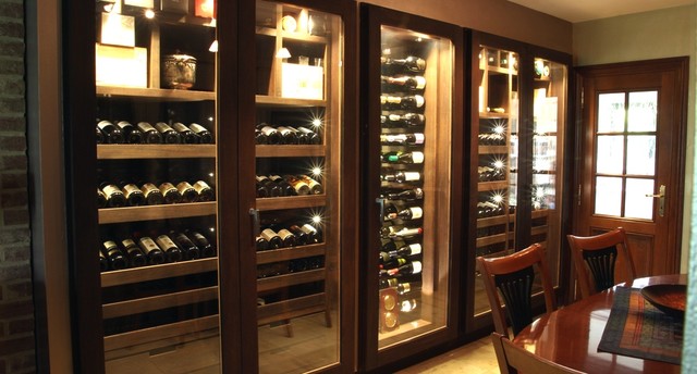 custom wine cabinet - wenge wood - 640 bottles - contemporary - wine