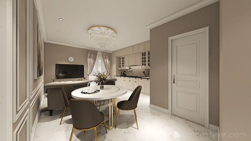 Проект  для молодой семьи в стиле неоклассика