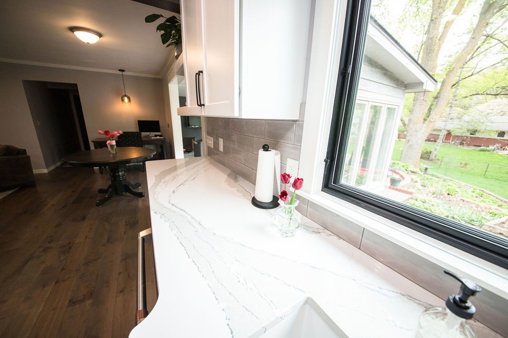Inspiration for a transitional kitchen remodel in Omaha