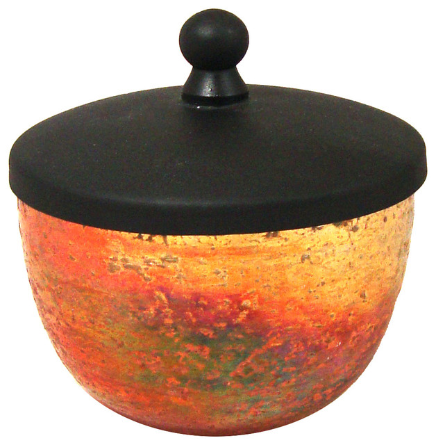 Shop Houzz Paradigm Trends Lava Cotton Ball Holder Bathroom Canisters