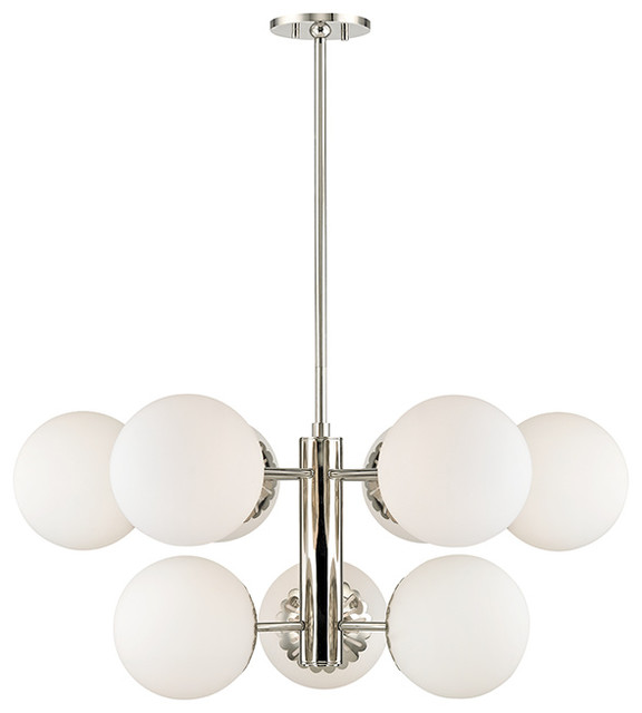 Mitzi Paige Nine Light Chandelier H193809-PN - Contemporary ...