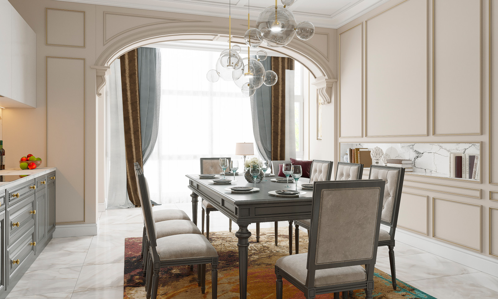 Квартира неоклассика 170м2