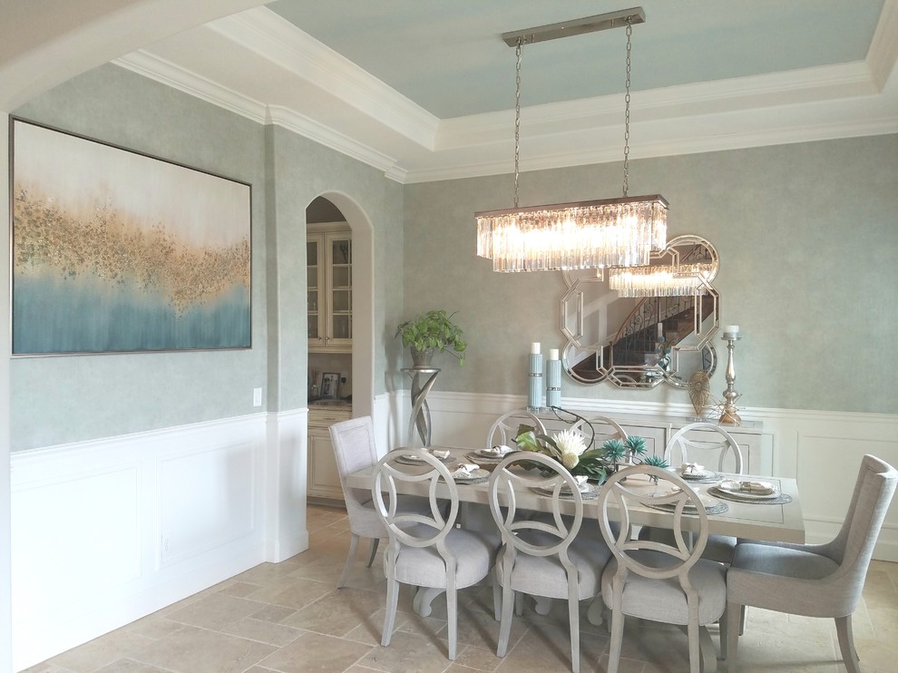 Inspiration for a beach style dining room in Tampa.