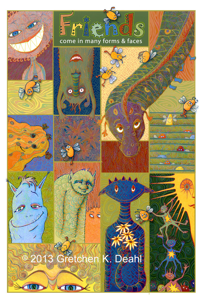 Nursery Art: "Friends Come in Many Forms & Faces" POSTER