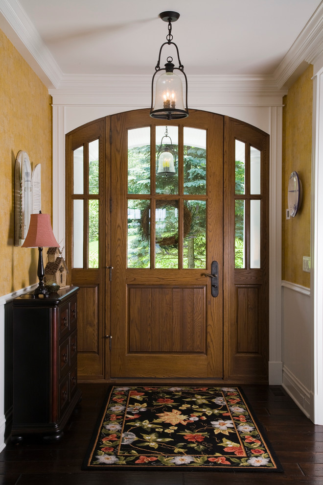 Arch Top White Oak Front Door With Side Lights And Ashley