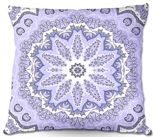 DiaNoche Outdoor Pillows Fairy Dream Mandala Purple