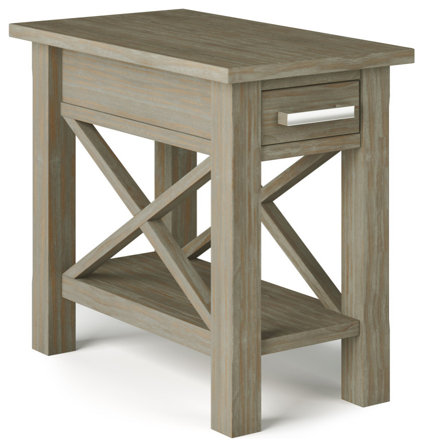 Kitchener Solid Wood 14 In Wide Rectangle Narrow Side Table