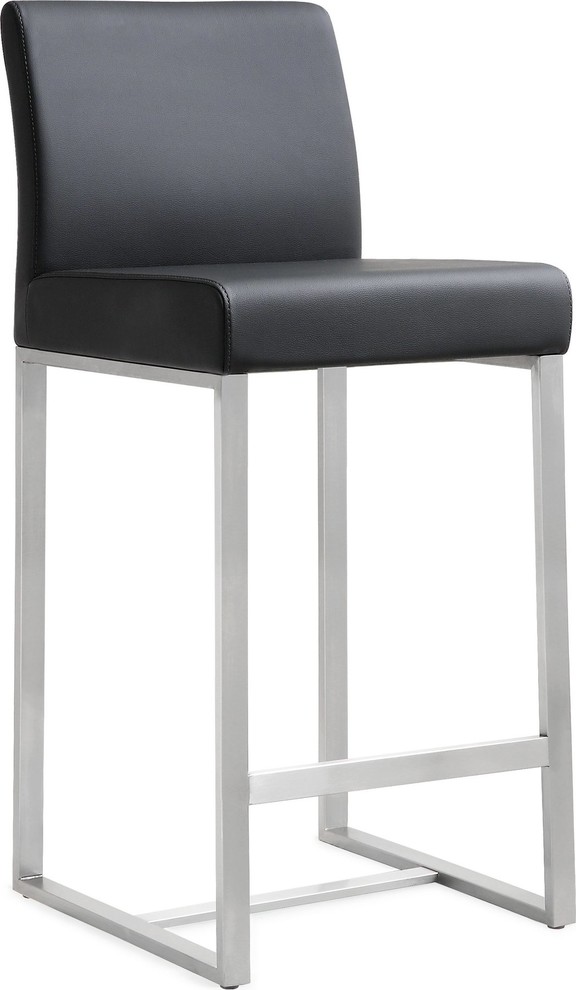 Denmark Steel Counter Stool (Set of 2) Contemporary Bar Stools And Counter Stools by TOV